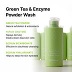 Enzyme Powder Green Tea Face Wash, Daily Exfoliator 3.88 oz.