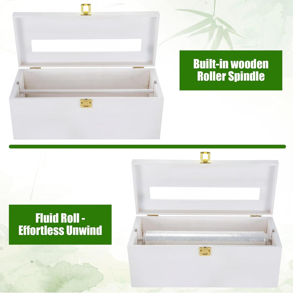 12 Inch Commercial Plastic Wrap Dispenser with Cutter & Roller