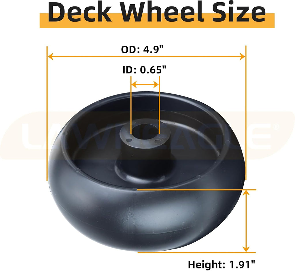 2 Pack GX10168 Deck Wheels with Bolts for John Deere L110 Mowers
