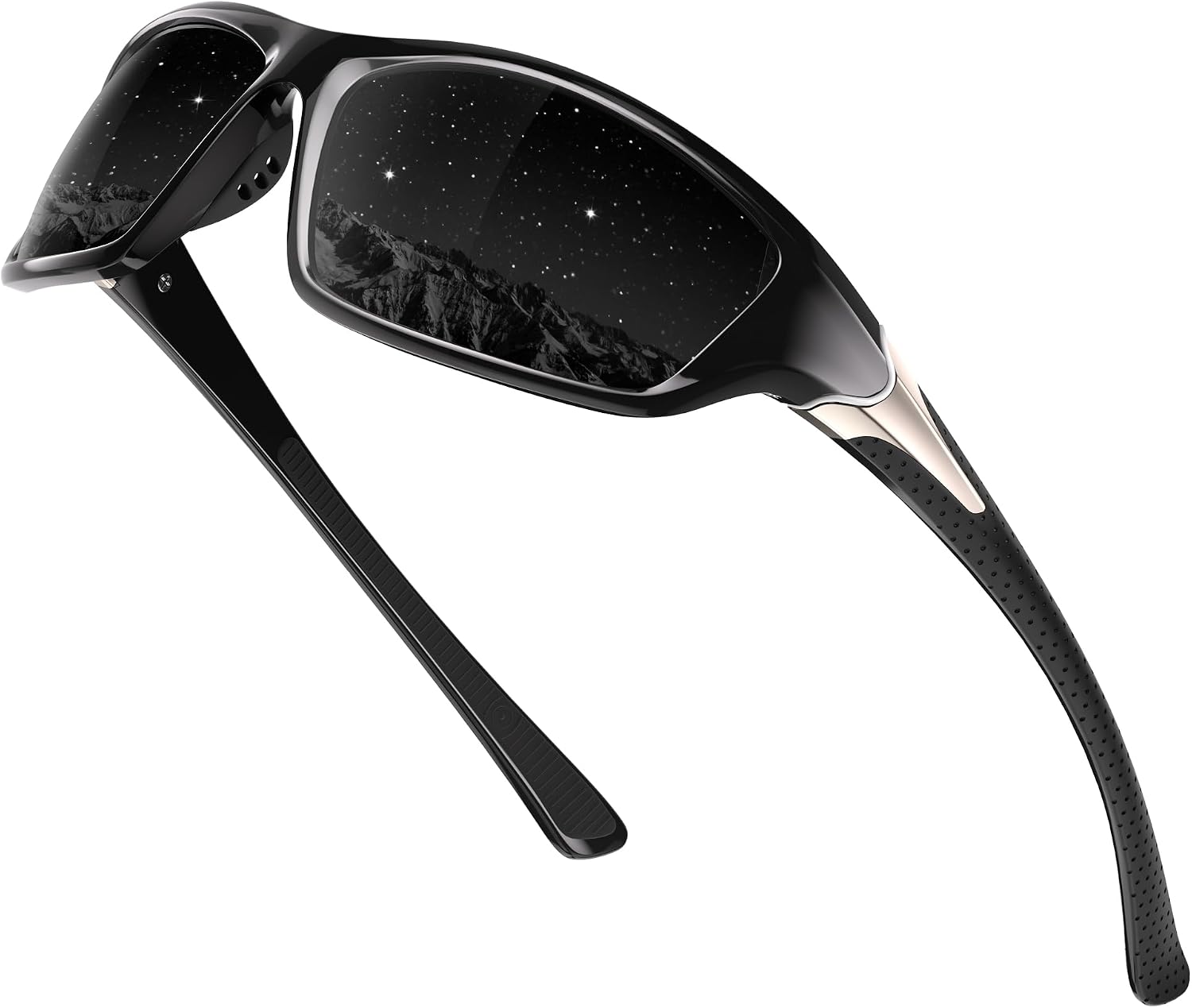Polarized Sports Sunglasses for Men, Wrap Around Mens Sunglasses UV Protection, Cycling Fishing Running Sun Glasses