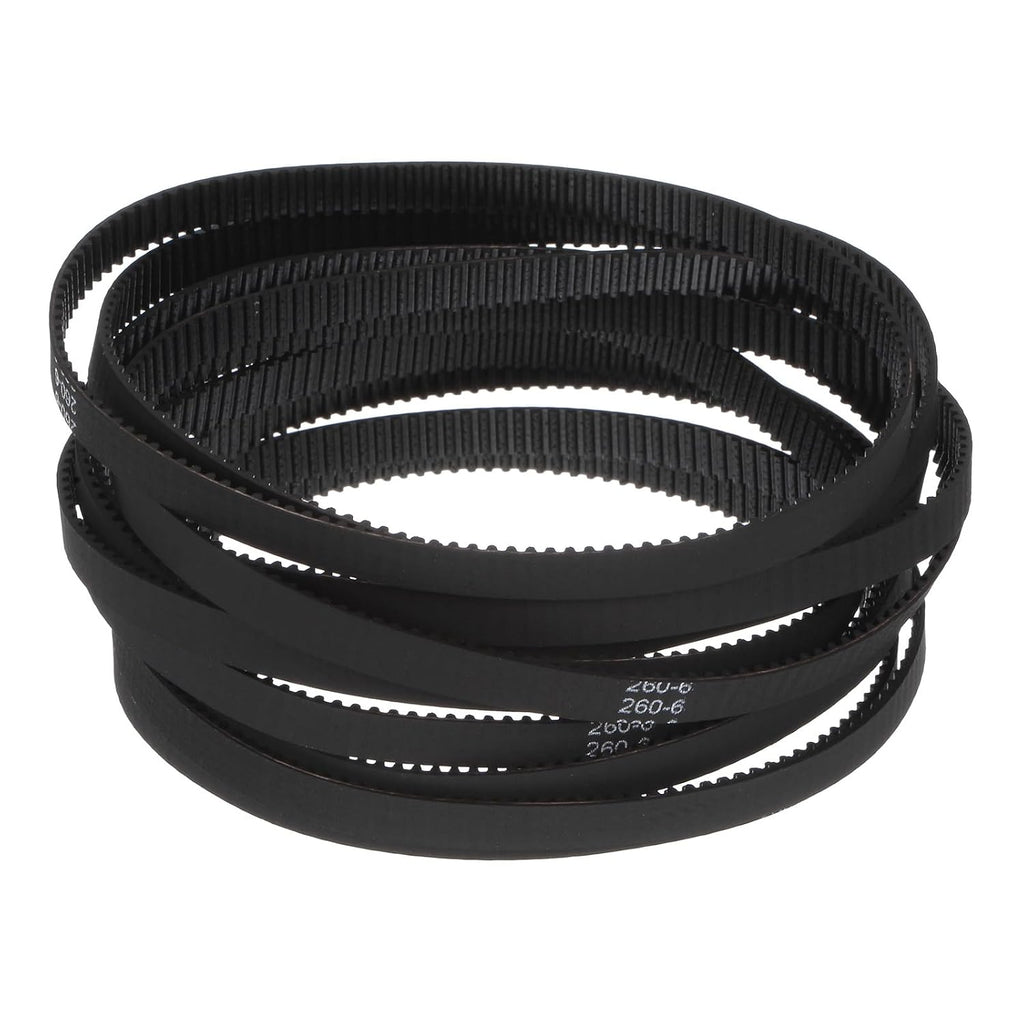 uxcell 10pcs 2GT Timing Belt Closed Loop Rubber Belts 260-2GT-6, 6mm Width x 260mm Length, 3D Printer Timing Belt