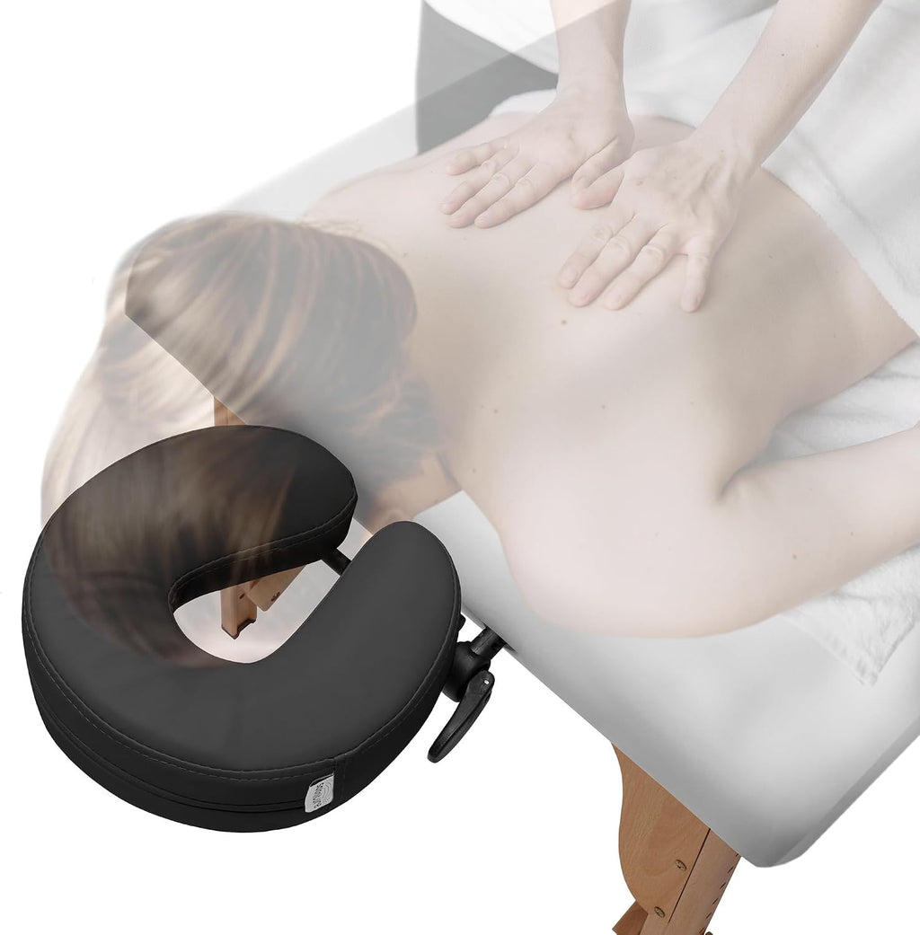 Adjustable Massage Table Face Cradle and Pillow 3" Foam - Black