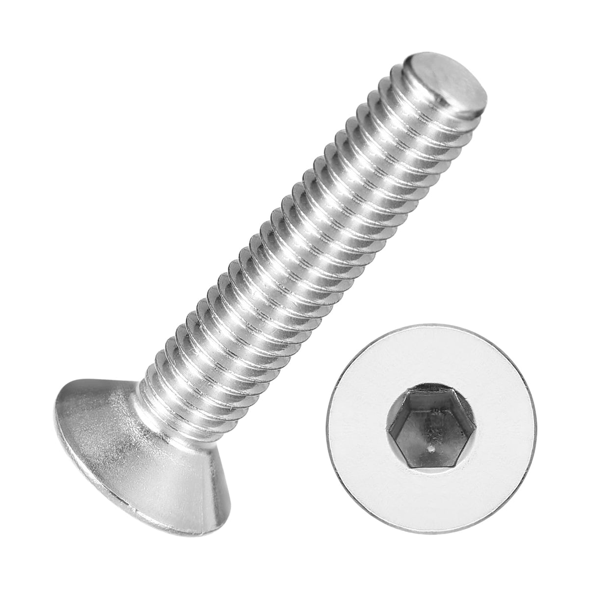 Kozelo 5Pcs[M4-0.7x100] Flat Head Socket Cap Screw Countersunk Bolt