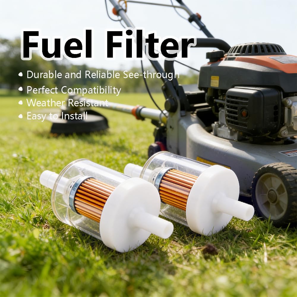 691035 493629 1/4 40 Micron Inline Fuel Filter Fit for Briggs and Stratton