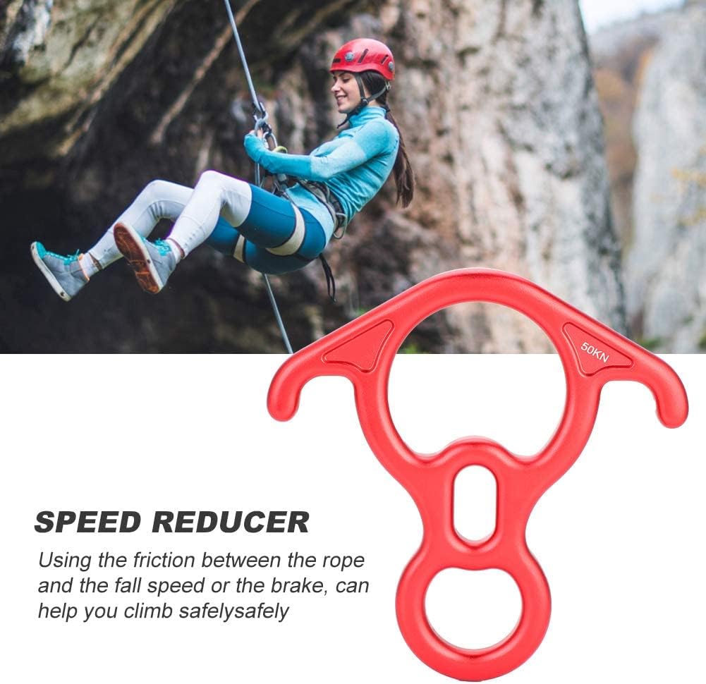 50KN Rescue Figure 8 Descender Climbing Belaying and Rappelling Gear Belay Device7 075 Aluminum Alloy Rigging Plate