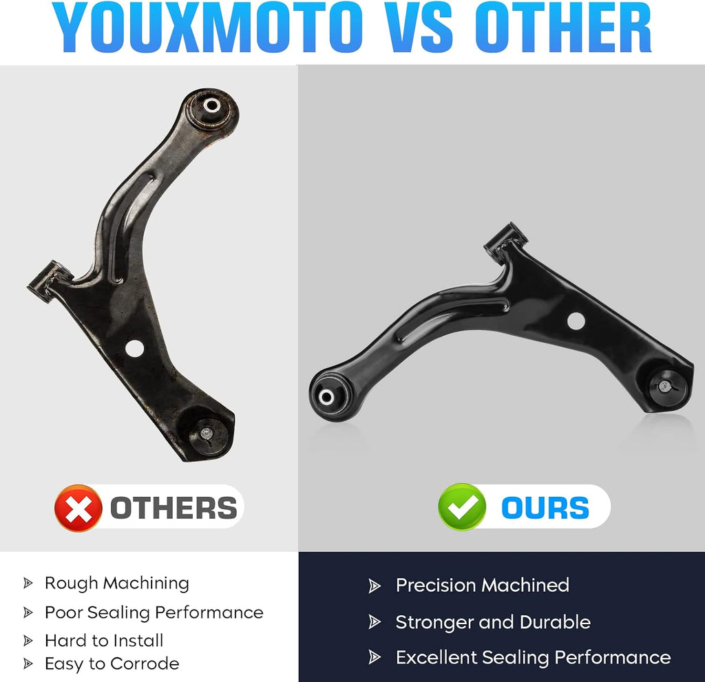 Front Lower Driver Passenger Side Control Arms Fit for Ford Escape 2004-2014, Fit for Mazda Tribute 2005-2006 & 2008-2011, Fit for Mercury Milan 2005-2011- 2pc Set with Ball Joints