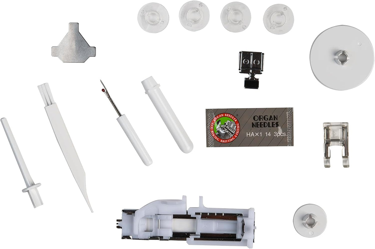 MOD-50 Computerized Sewing Machine with 50 Built-In Stitches, 3 One-Step Buttonholes, Drop Feed and Accessories