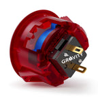 Gravity KT Arcade buttons Mechanical 30mm Snap-in Mechanical Pushbutton (Boxed (Clear Red 30mm)