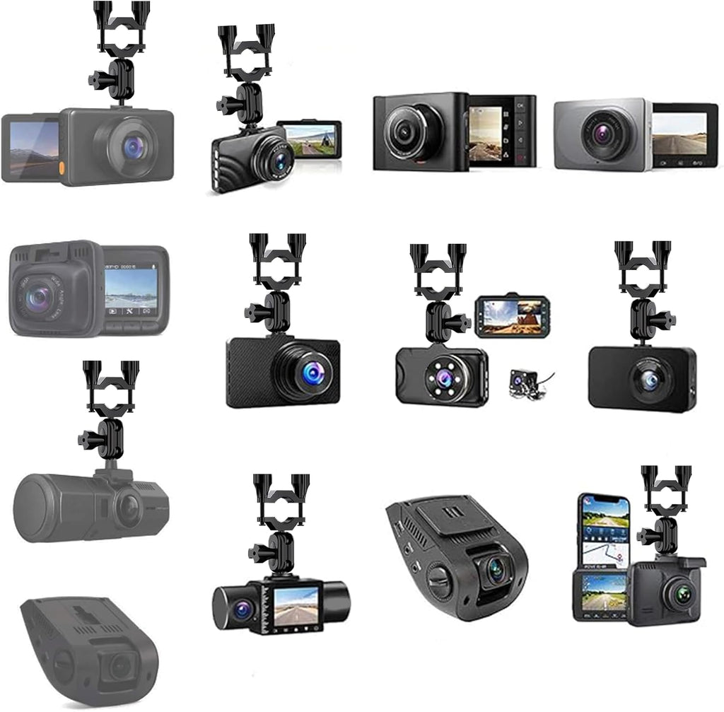 Dash Cam Mount, Rearview Mirror Bracket Installation Kit, for Rove APEMAN CHORTAU VANTRUE Crosstour Old Shark GoPro