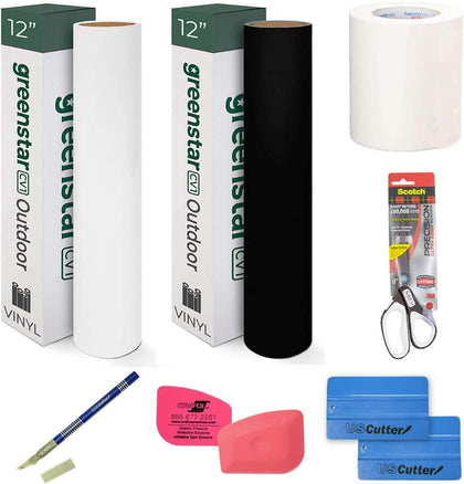 Vinyl Application Starter Kit - Greenstar Vinyl Squeegees Transfer Tapes Weeding Tools