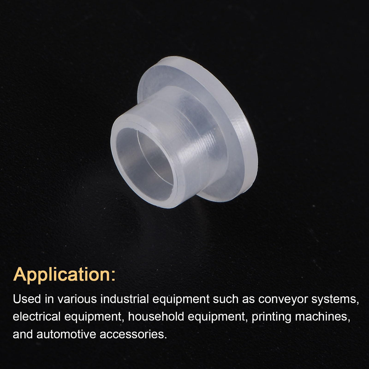 uxcell 24pcs Flanged Sleeve Bearings Plastic Bushings ID 6mm x OD 7.7mm x Length 6mm Nylon Bushings, White