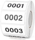 Consecutive Number Stickers 0001-1000 Inventory Label 1.6x0.8 Inch