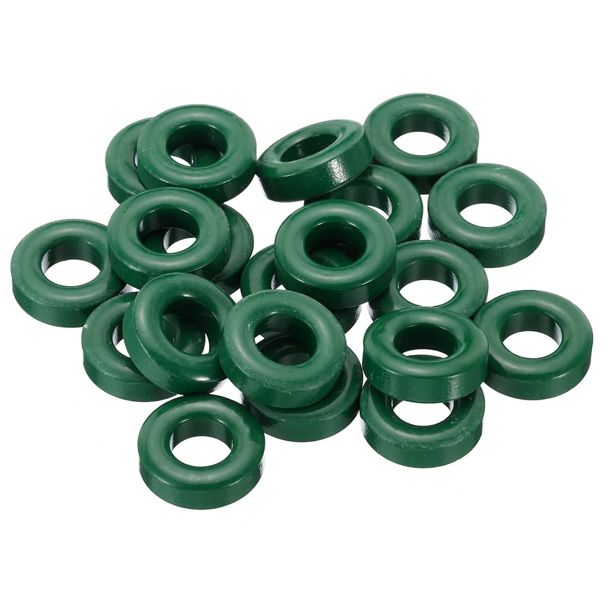 PATIKIL Ferrite Toroid Core 0.8" ODx0.4" IDx0.3" H Green 20 Pcs