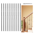 10 Pack 44" Double Twist Hollow Iron Balusters WT14