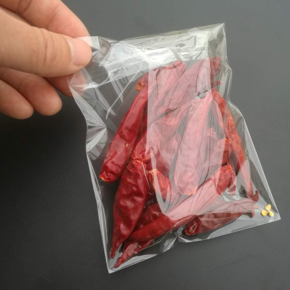200pcs 5"x5" Clear Resealable Cellophane Bag Self Adhesive Seal