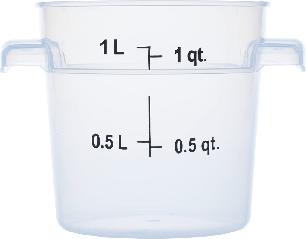 Storplus Round Food Storage Container with Stackable Design for Catering, Buffets, Restaurants, Polypropylene (Pp), 1