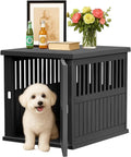 30 Inch Small Dog Crate Furniture, Black