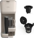 Single Serve Coffee Maker, K Cup & Coffee Ground Compatible with Removable, Adjustable Drip Tray, Auto Shutoff &