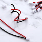 20 Sets JST PH 2.0 Connector 2 Pin Male & Female Plug Kit with 10cm 22AWG Silicone Wire Cable, 2.0mm Pitch Micro Connectors Wire Socket for RC Battery, PCB, LED Light Strips, 3D Printer