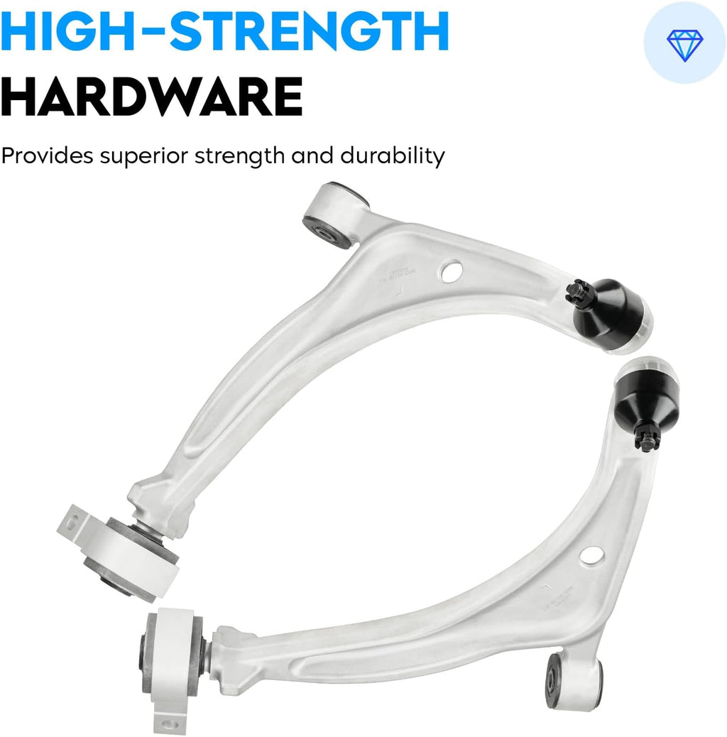 Front Lower Control Arm w/Ball Joint Assembly for Nissan Altima 2002-2006, Nissan Maxima 2004-2008, Driver & Passenger Side Suspension Kit K620166 K620167 2pc Set