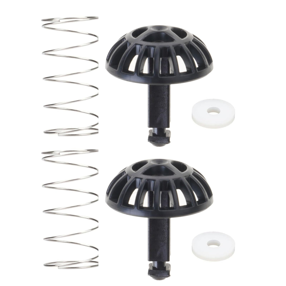 Brew Basket Spring Stopper Kit 2-Pack Replacement for Various Coffee Makers, Sturdy ABS & Metal Build, Tool-Free Installation