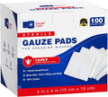 100pc Large Sterile Gauze Pads 4x4 Sterile for Wounds Bulk - 12ply Woven Gauze Sponges 4x4 Sterile - USP IV