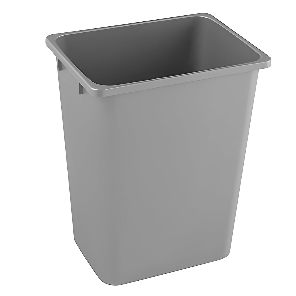 Hardware Single 36 Quart Capacity Gray Plastic Waste Recycle Bin, Replacement Garbage Can Container for ROKRECYCLE3