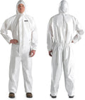 Hazmat Suit Disposable Coverall | Heavy Duty Full Body Paint Coverall & Suit in 7 Sizes - Large, White, 1