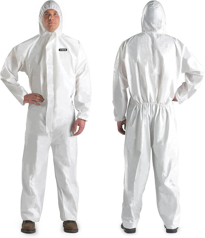 Hazmat Suit Disposable Coverall | Heavy Duty Full Body Painters Suit in 7 Sizes with Multiple Specifications for Men