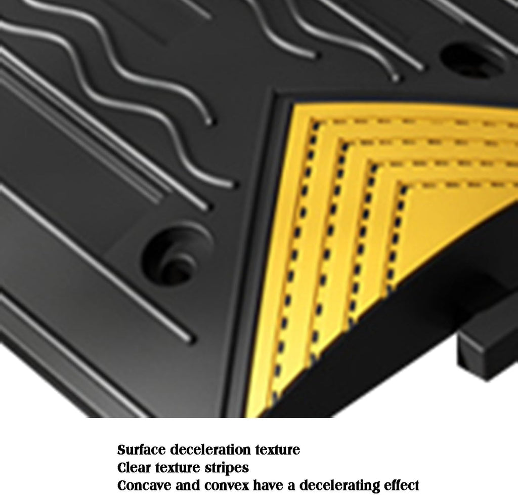 Rubber Speed Bump,Industry Rubber Curb,Wheel Stop Stoppers for Car,Truck,Trailer and Garage,2 Pack Speed