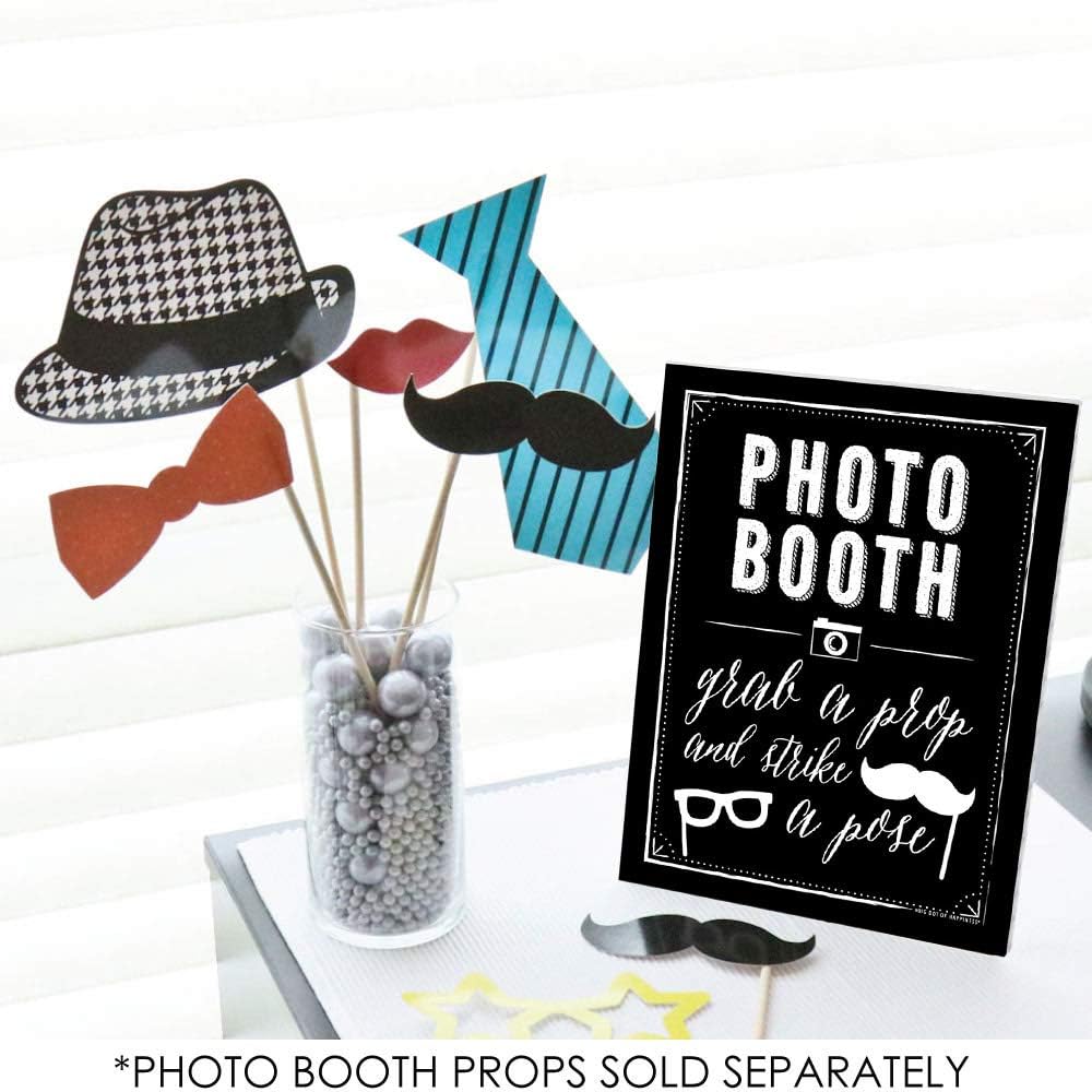 Photo Booth Sign with Stand – Festive & Durable Plastic Display – Indoor & Outdoor Party Decoration – 10.5” x 13.75”