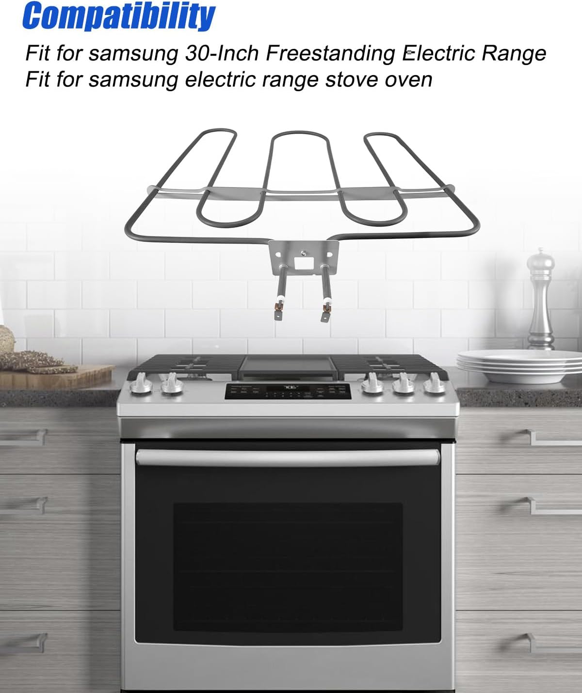 Broil Element Heater Fit for Samsung 30" Freestanding Electric Range Oven