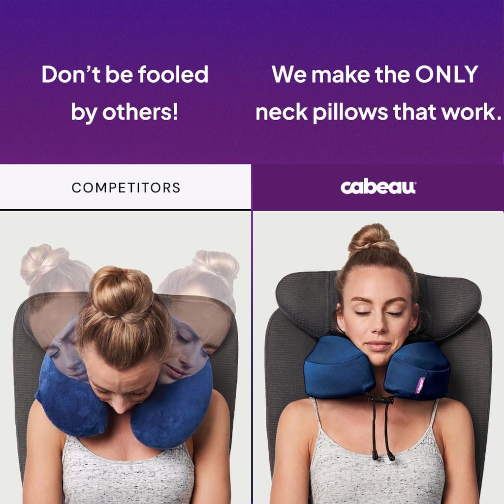 Evolution S3 Airplane Travel Pillow for Long Flights - Supportive Memory Foam Body Positioner with Seat Straps to