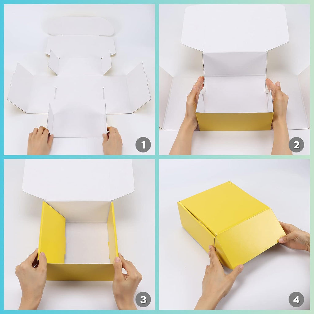 18 Pack 12x9x4 in Cardboard Shipping Boxes, 6 Colors Gift Box