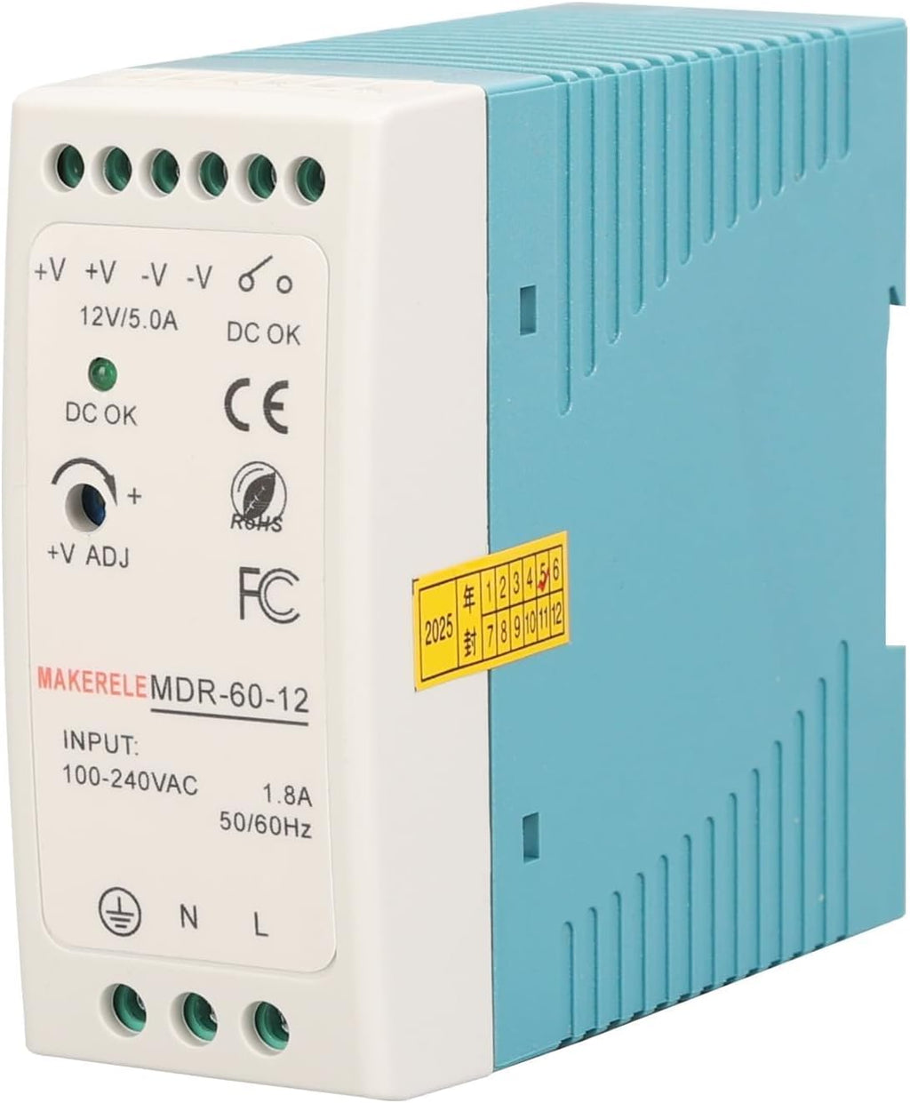 MAKERELE MDR 12V DIN Rail Power Supply 60W