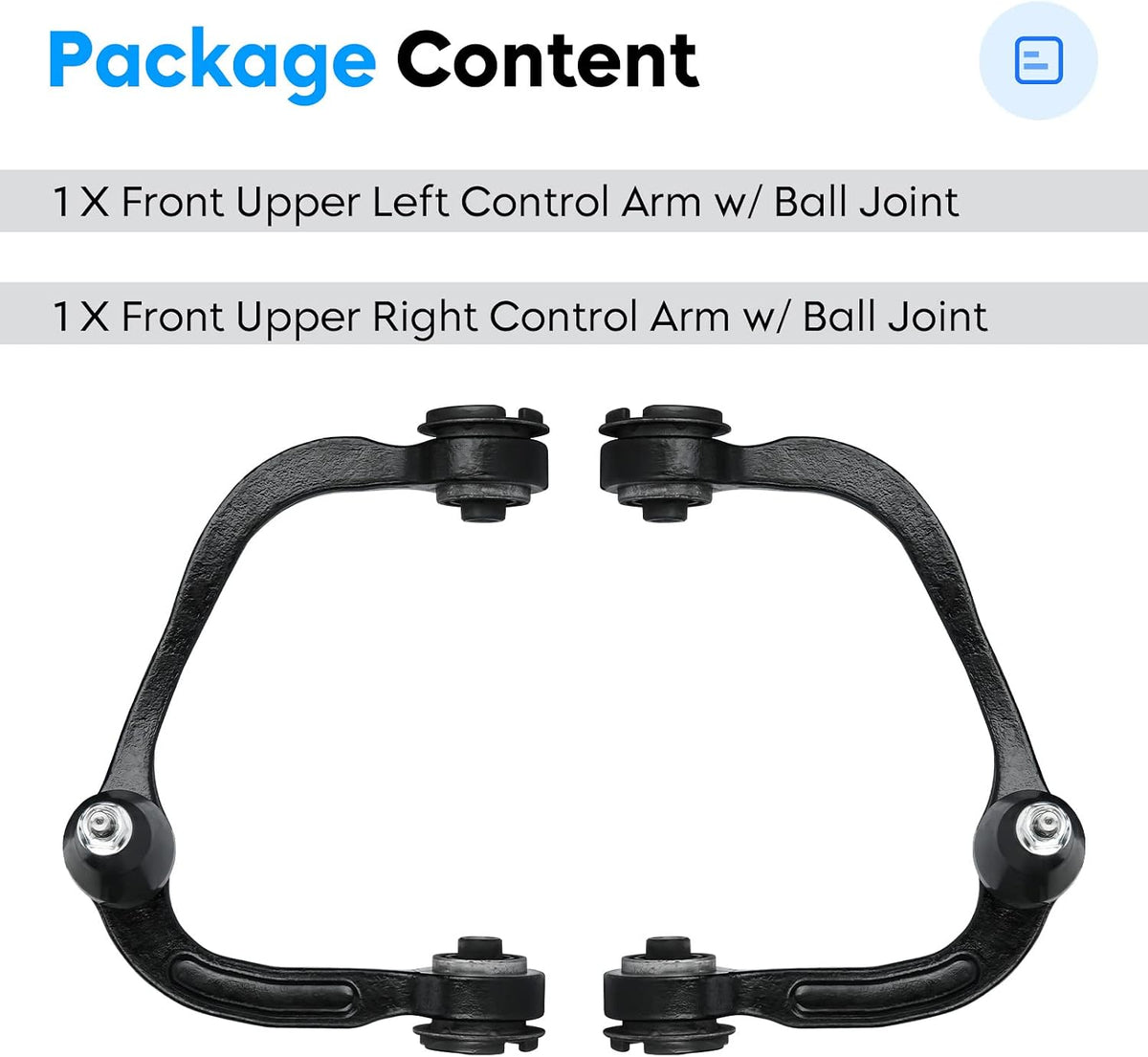 Front Upper Control Arm w/Ball Joint K80306 K80308 for 07-17 Ford Expedition, 05-14 F150, 06-08 Lincoln Mark, LT 07-17 Navigator Left & Right Suspension Kit