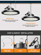ONLYLUX UFO LED High Bay Light 150W 12 Pack 5000K Daylight 22500LM