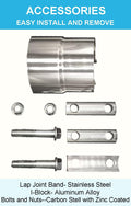2.5 Inch Exhaust Clamps 2 Packs,2 1/2in Lap Joint Band Clamp