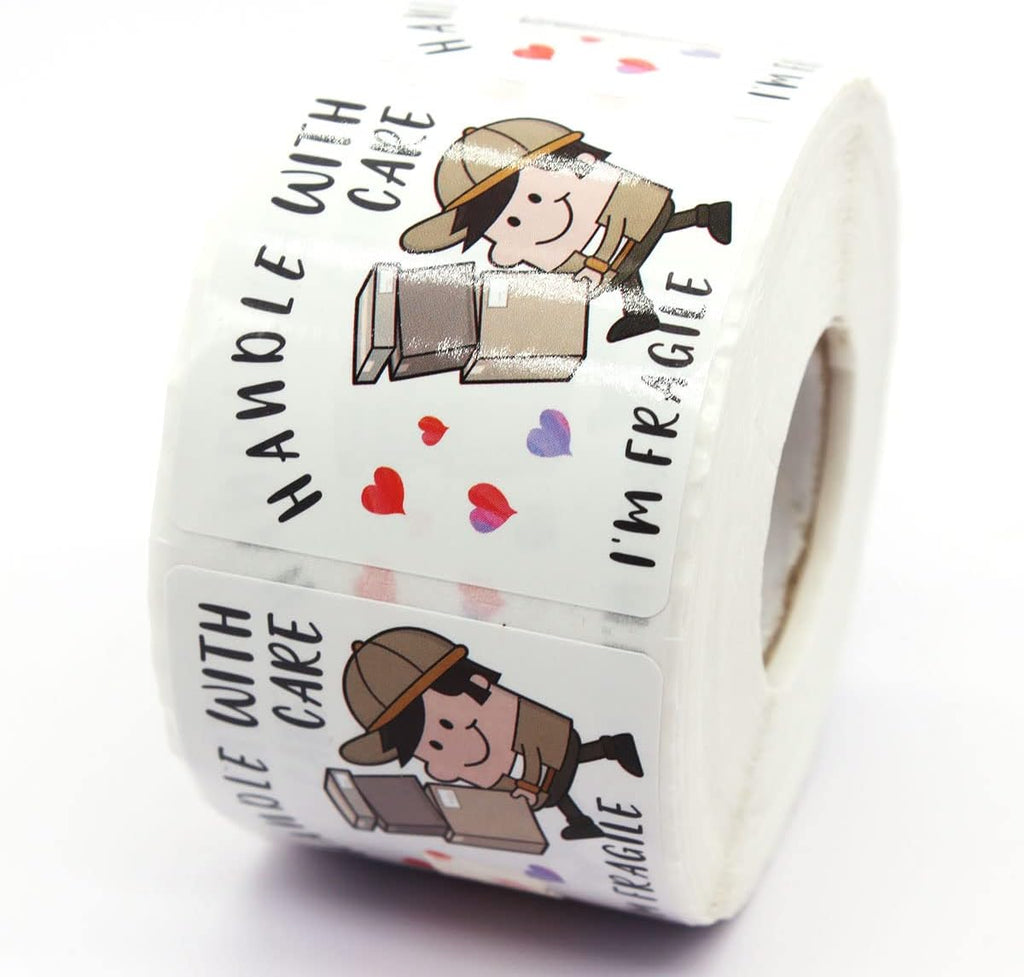 Handle with Care Stickers,500 Labels Per Roll