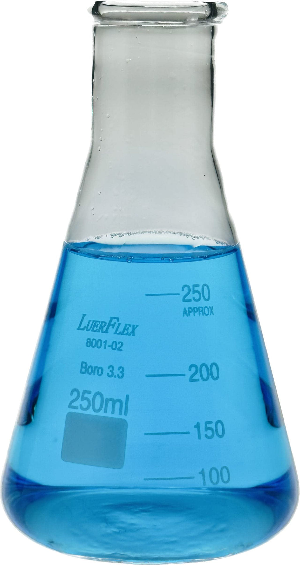 250ML 8OZ Erlenmeyer Flask Borosilicate Glass Pack of 4