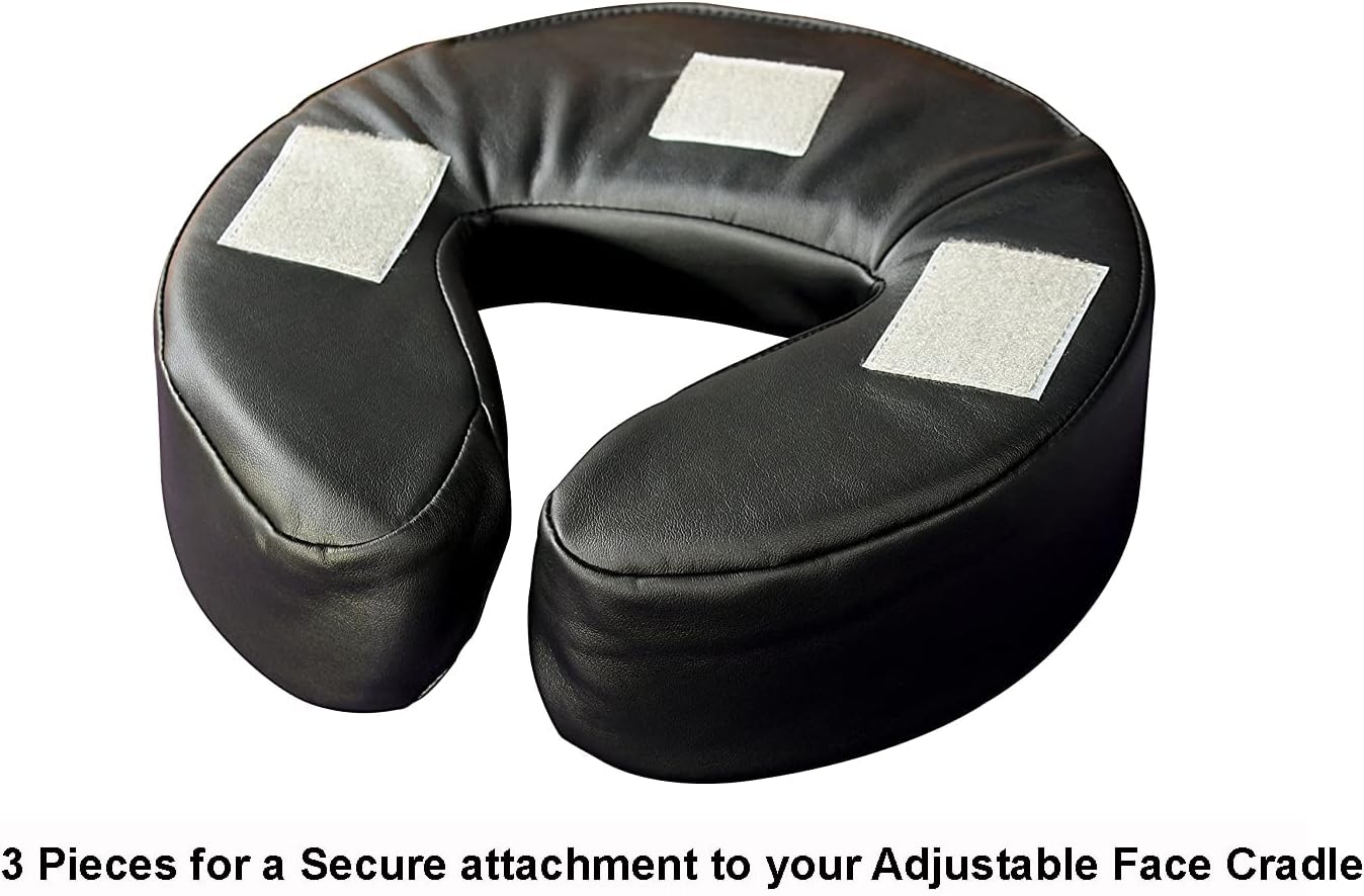 Universal Headrest Face Cushion Face Pillow for Massage Table and Massage Chair (Black)