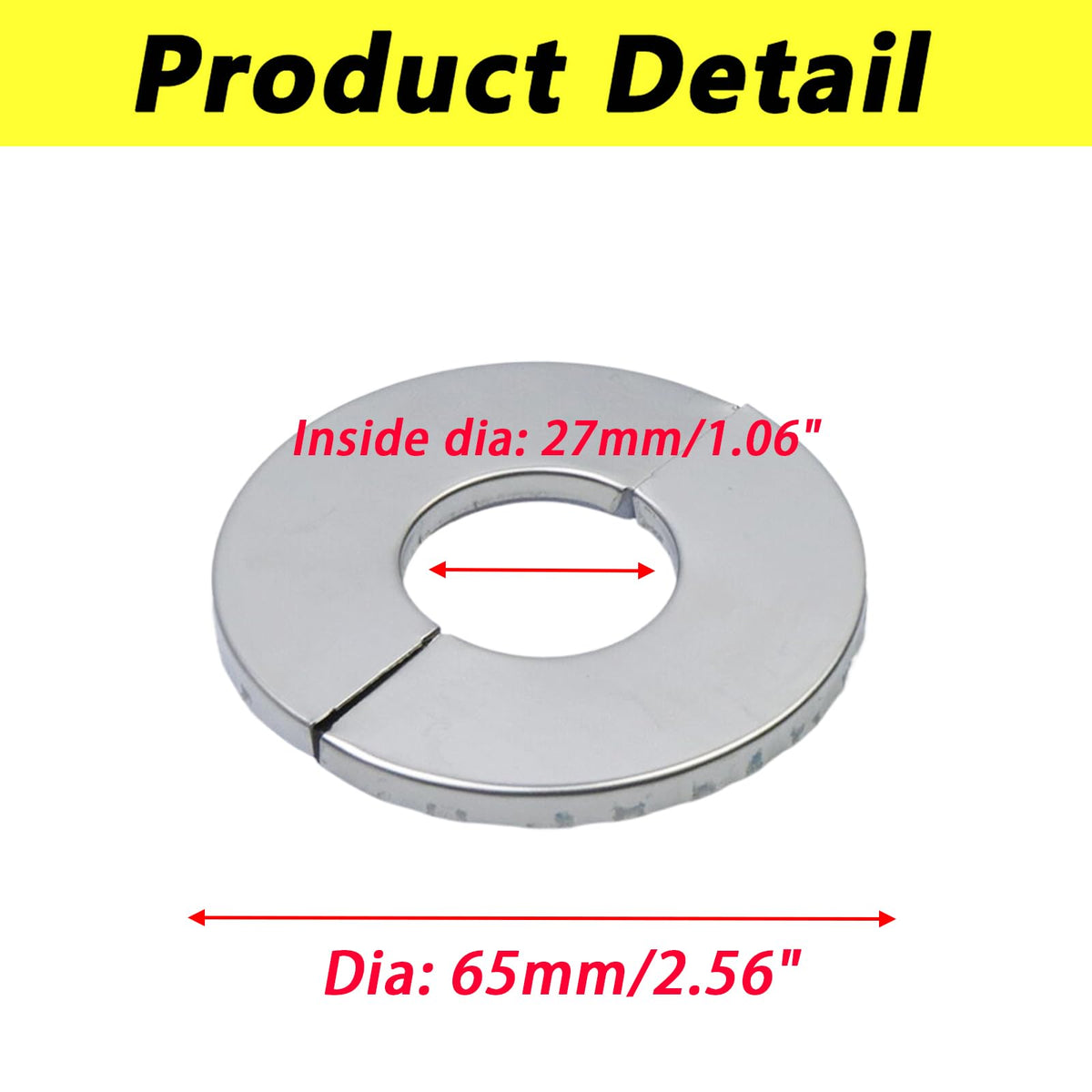 4Pcs Split Flange Plate Cover Floor & Ceiling Plate Cover Split Flange Replacement Hinged Pipe Cover Plates