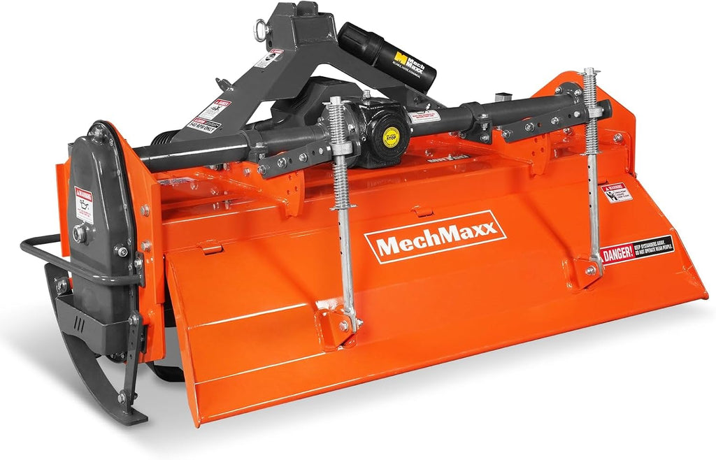 MechMax 60 in Rotary Tiller, 3 Point Hitch Cat.1 & 2, Gear Drive, PTO Shaft Included with Slip Clutch, 30–60 HP, MRT60