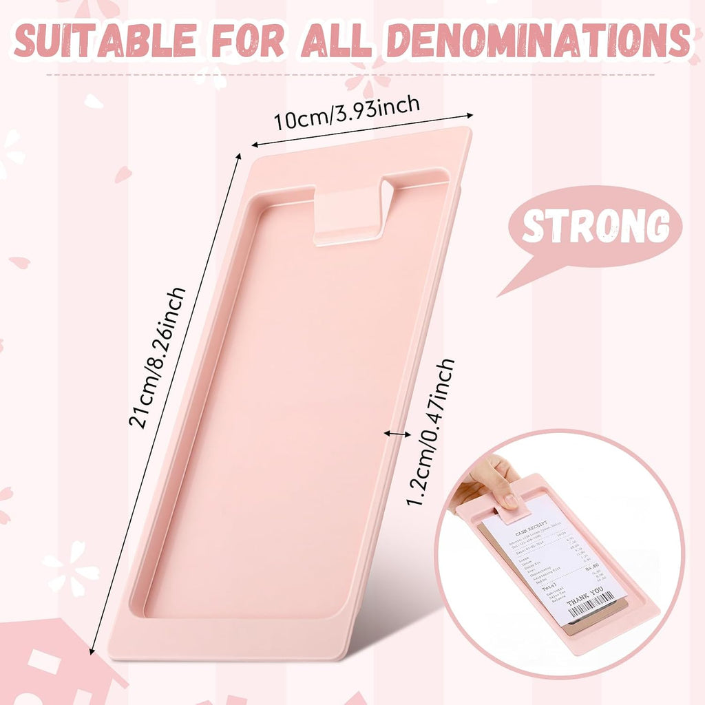 32 Pack Check Holders Check Presenters for Restaurant Plastic Guest Receipt Tip Trays Bill Credit Card Holder