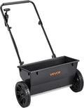Broadcast Spreader, 50LBS Capacity, Drop Spreader with Hopper Grate, 18 in Spreading Width & 30 Settings, 10 in All