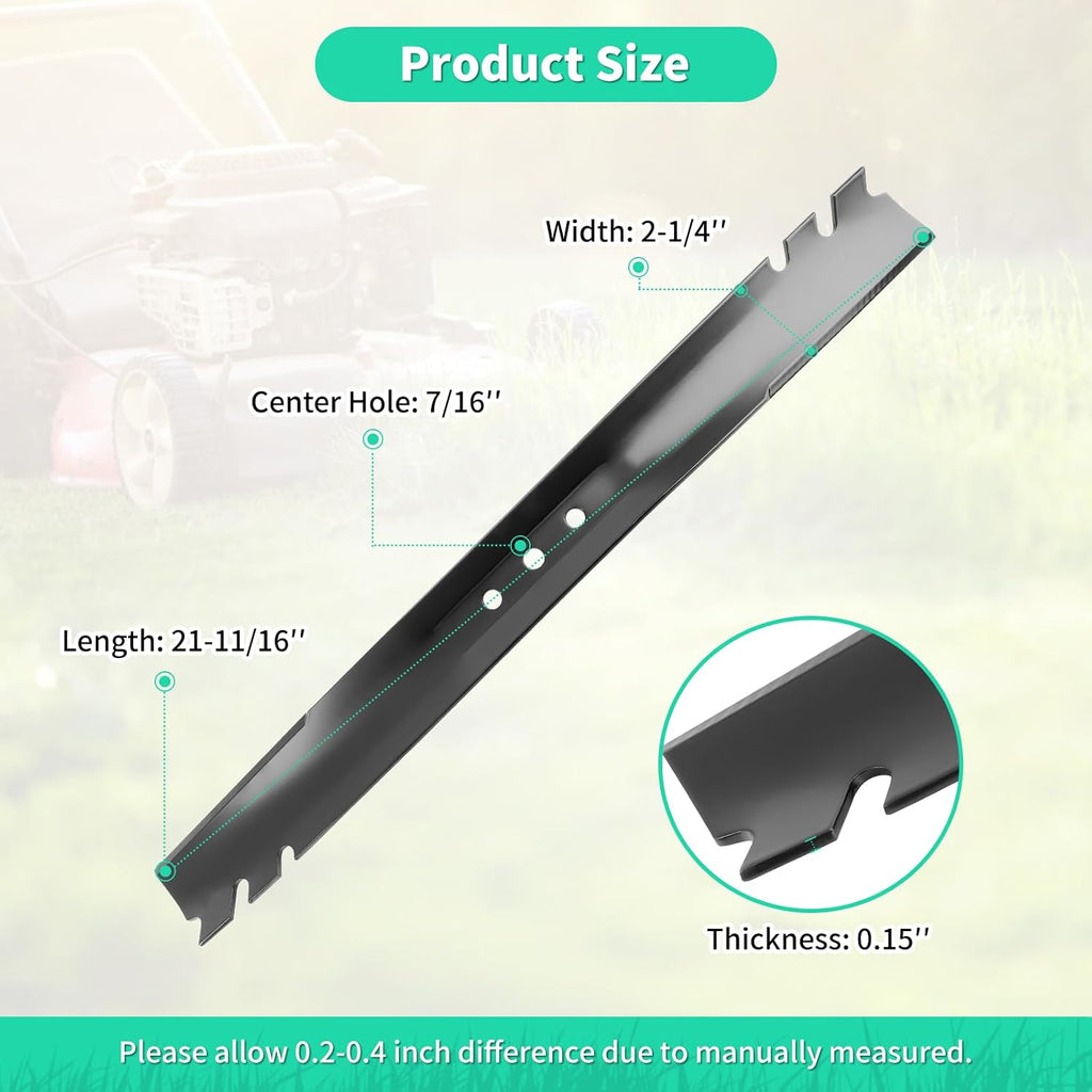 131-4547-03 Mulching Blades for 22" Toro Recycler, 108-9764-03 Lawn Mower Blades Compatible with 20001 20003 20005 20007 20008 20009, Replaces 104-8697-03P 108-9764-02P 104-8697-03, 1 Pack
