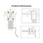 51MM Shaft 5840-31ZY DC Gear Motor, 5840 Micro Gear Motor Turbine Worm(24v 40rpm)
