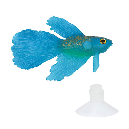 Artificial Silicone Betta Fish Tank Decoration, Aquarium Fake Fish High Simulation Lifelike Floating Betta Fish Tank