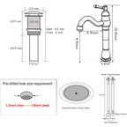 Bathroom Vessel Sink Faucet, Brushed Nickel