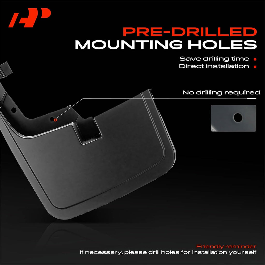 Mud Flaps Compatible with Ford F-150 2015-2020 Pickup | No Drilling Required Splash Guards with Installation Hardware